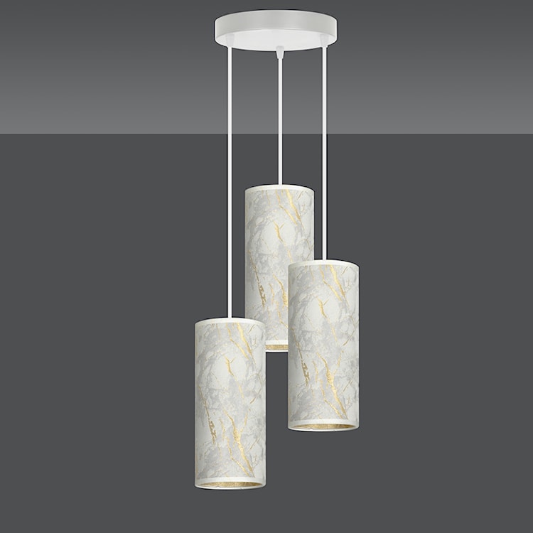 Lampa wisząca Karrla x3 asymetryczna średnica 35 cm marmur  - zdjęcie 4