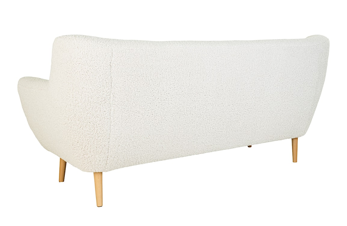 Sofa trzyosobowa Ratsino jasnobeżowa tkanina bouclé  - zdjęcie 3