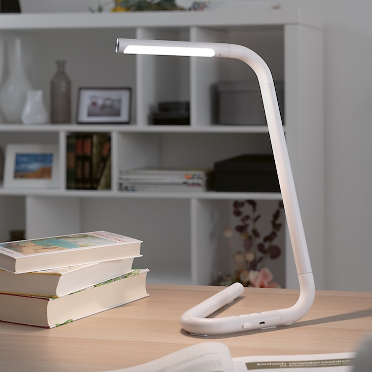 Lampka biurkowa Leroes biała USB  - zdjęcie 3