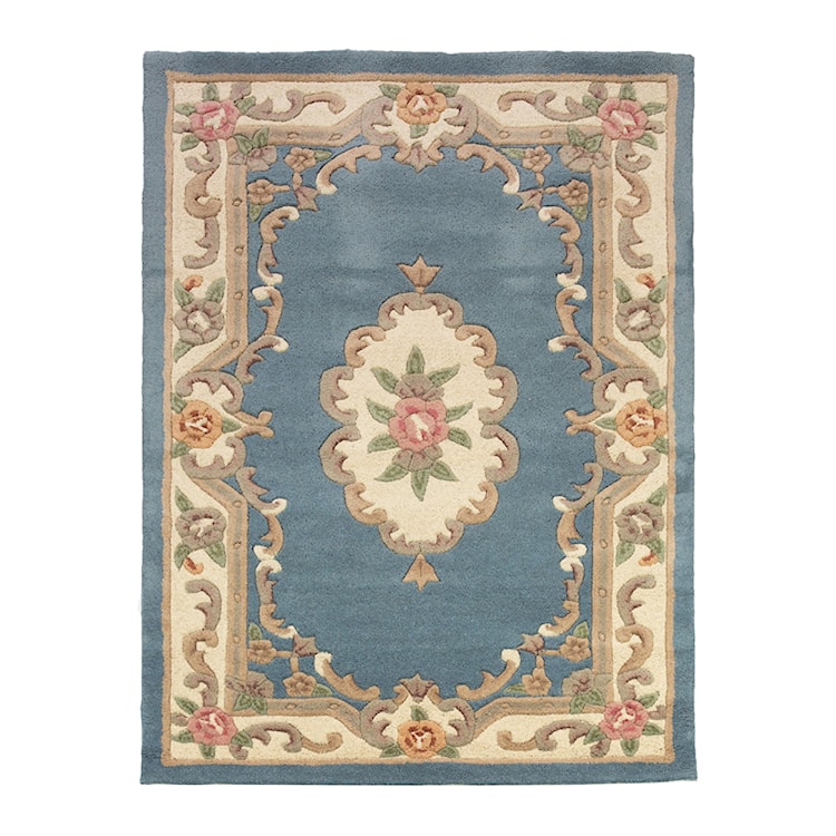Dywan wełniany Aubusson niebieski Prostokątny/150x240 