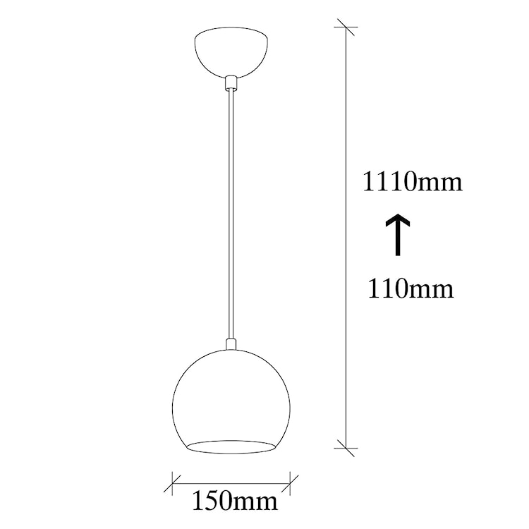 Lampa wisząca Biben w kształcie kuli średnica 15 cm złota  - zdjęcie 19