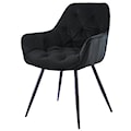 Krzesło tapicerowane Adopely czarne