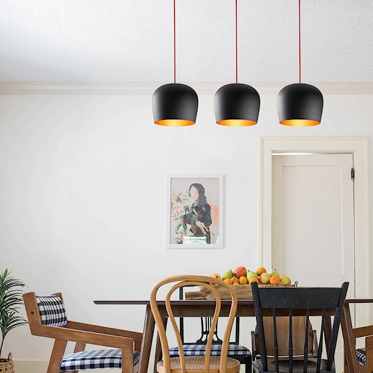 Lampa wisząca nowoczesna Pavitaries x3 czarna  - zdjęcie 2