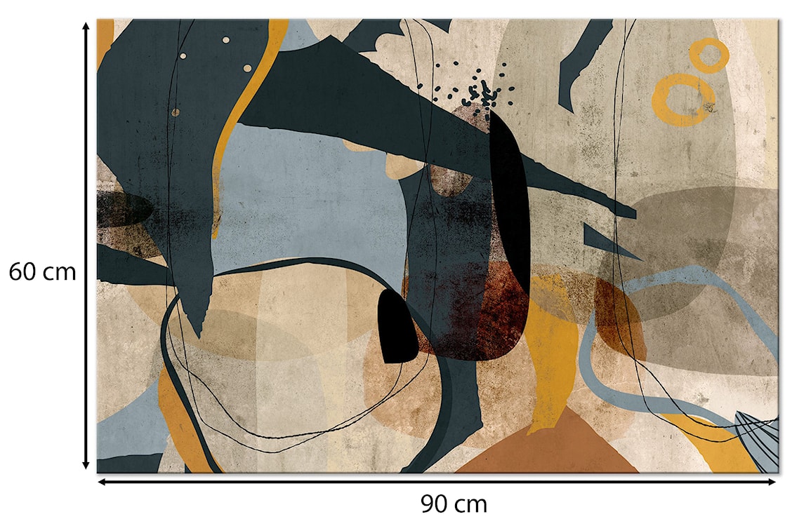 Obraz Abstrakcyjny konglomerat jednoczęściowy 90x60 cm szeroki  - zdjęcie 4