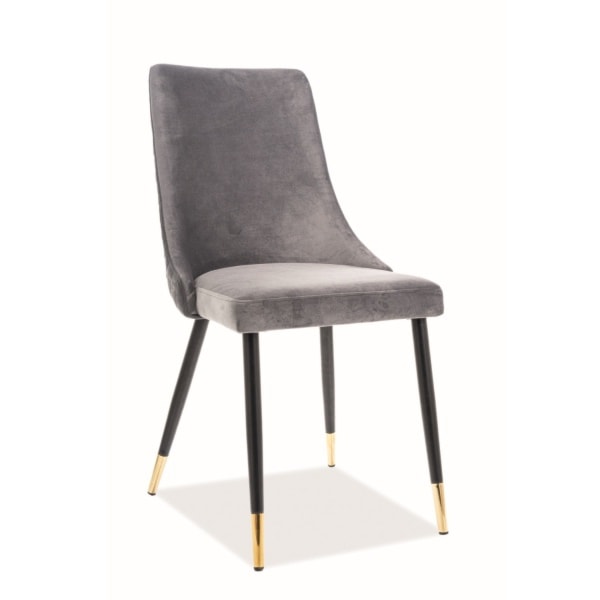 Krzesło tapicerowane Tallin szary welur  - zdjęcie 2