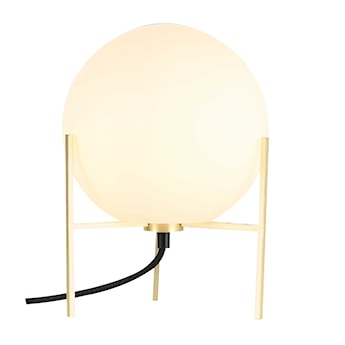 Lampa stołowa Alton mlecznobiałe szkło na złotej podstawie