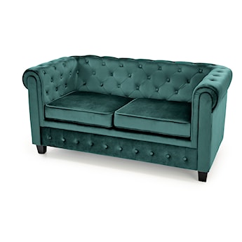 Sofa pikowana Visaus velvet zielony