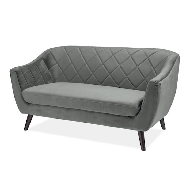 Sofa dwuosobowa Lemarik szary welur 