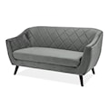 Sofa dwuosobowa Lemarik szary welur