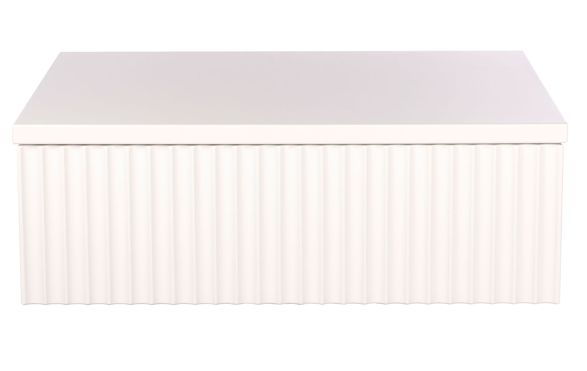 Szafka nocna Lonidos 50 cm wisząca biała lamele  - zdjęcie 3