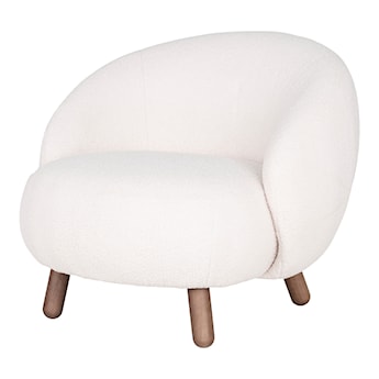 Fotel wypoczynkowy Stinvan biała tkanina boucle
