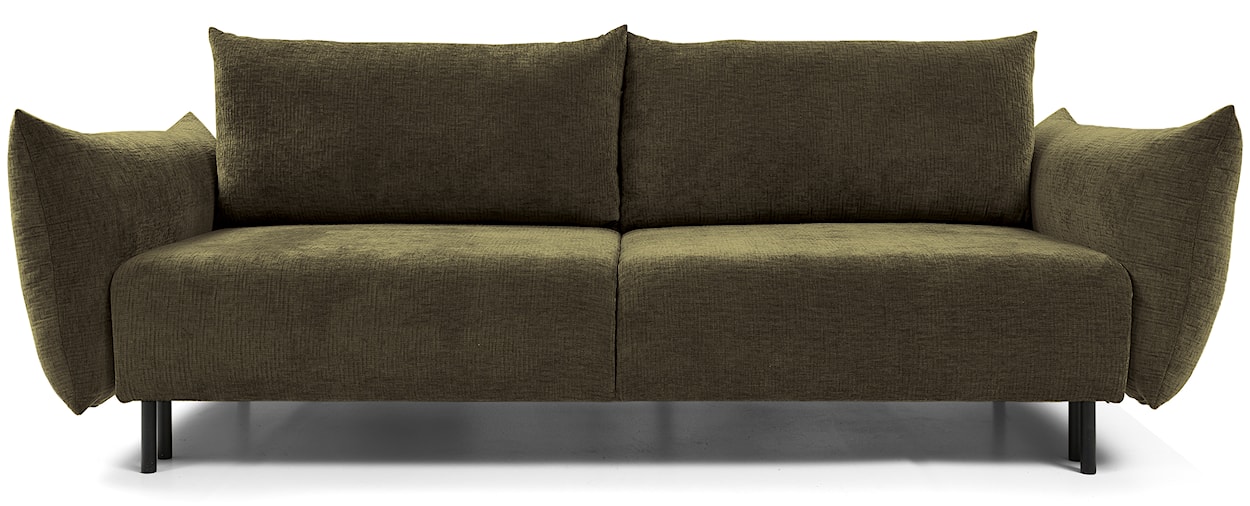 Kanapa rozkładana trzyosobowa Candeiro z pojemnikiem oliwkowa szenil