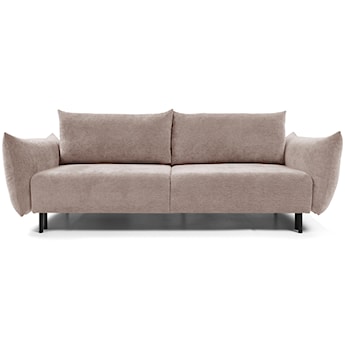 Kanapa rozkładana trzyosobowa Candeiro z pojemnikiem beżowa szenil