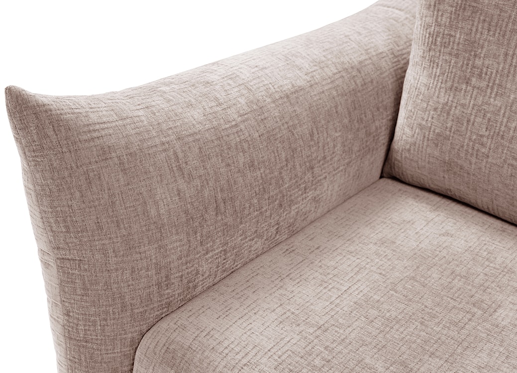 Kanapa rozkładana trzyosobowa Candeiro z pojemnikiem beżowa szenil  - zdjęcie 13