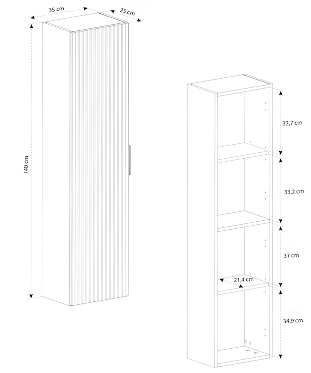 Zestaw mebli łazienkowych Temirni z dwiema szafkami i blatem 95 cm beżowy  - zdjęcie 13