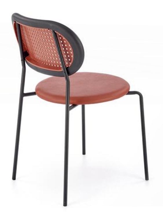 Krzesło z tworzywa Haplest technoratan/ekoskóra bordowe  - zdjęcie 5