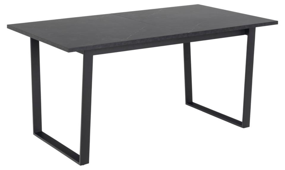 Stół rozkładany Adhafera prostokątny czarny marmur 160(220)x90x75 cm