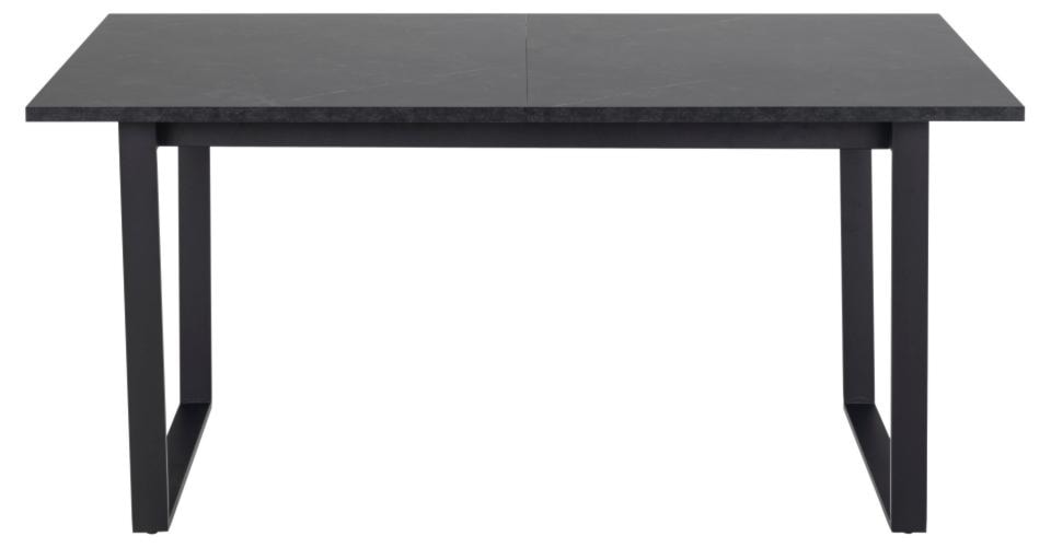 Stół rozkładany Adhafera prostokątny czarny marmur 160(220)x90x75 cm  - zdjęcie 2
