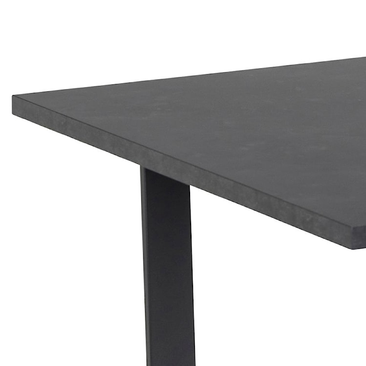 Stół rozkładany Adhafera prostokątny czarny marmur 160(220)x90x75 cm  - zdjęcie 4