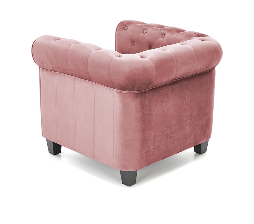 Fotel kubełkowy Visaus pikowany velvet różowy  - zdjęcie 5