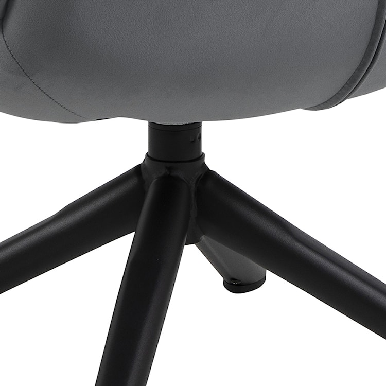 Fotel obrotowy pikowany Ayben ciemnoszary welur  - zdjęcie 9