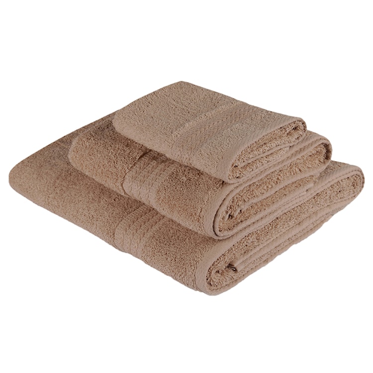 Zestaw trzech ręczników Bainrow beżowy  - zdjęcie 2