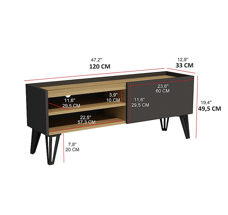 Szafka RTV Wangari 120 cm  - zdjęcie 4