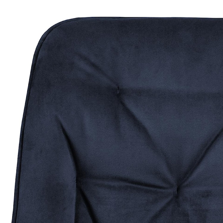 Krzesło tapicerowane Agamos granatowy miękka tkanina velvet  - zdjęcie 5