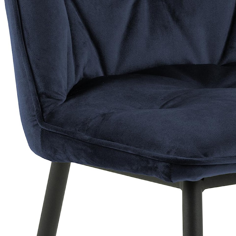 Krzesło tapicerowane Agamos granatowy miękka tkanina velvet  - zdjęcie 6