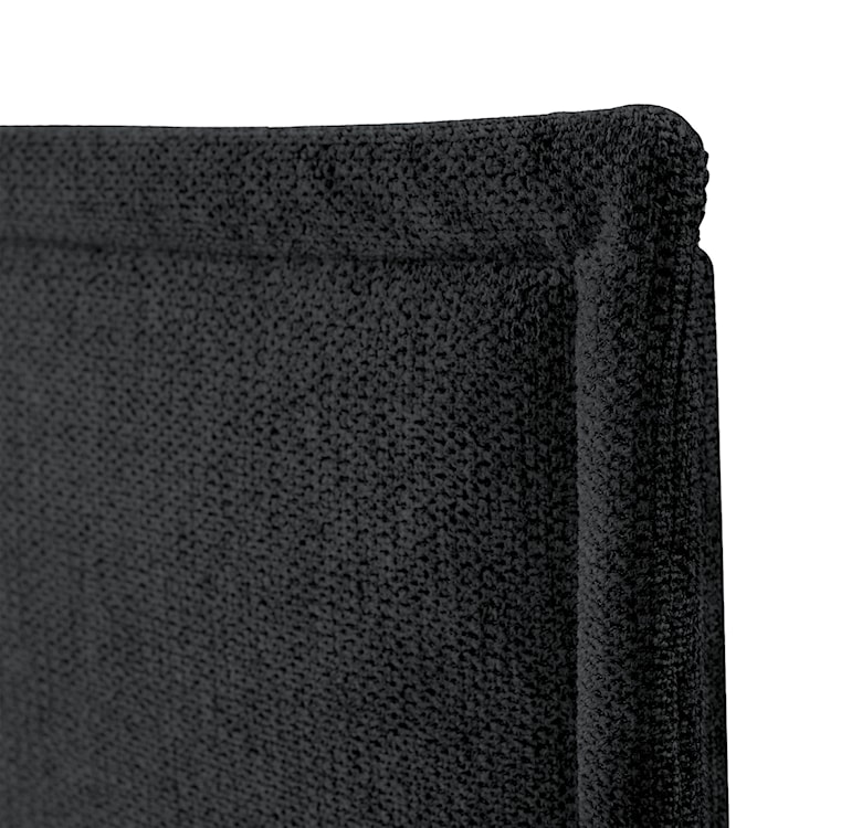 Łózko tapicerowane z pojemnikiem Asombra czarne 160/200 cm w tkaninie hdrofobowej plecionka nogi czarne  - zdjęcie 4