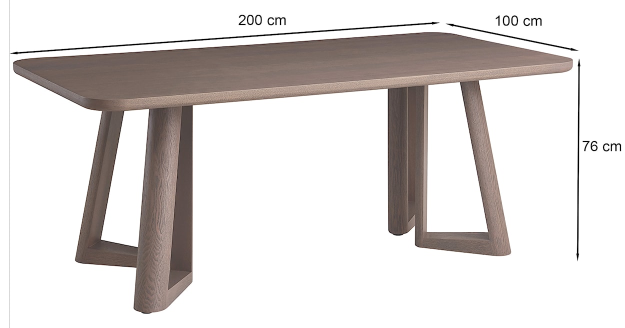 Stół do jadalni Alisser 200x100 cm orzech fornir  - zdjęcie 9