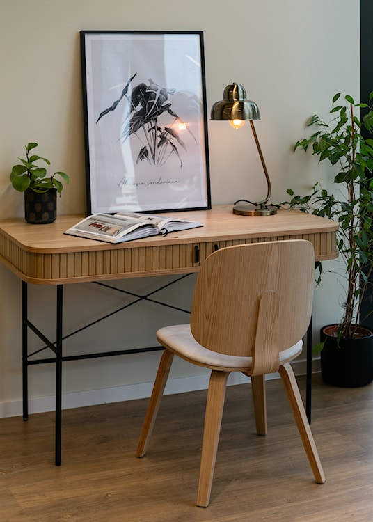 Krzesło drewniane Aluptor beżowy velvet/sklejka  - zdjęcie 7