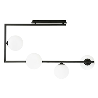 Lampa wisząca Amatted czarno-biała x4