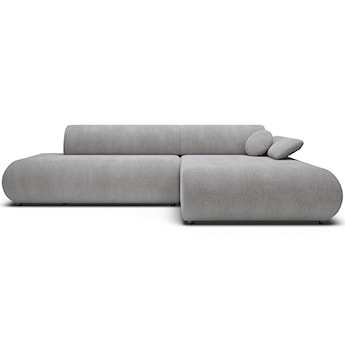 Narożnik z funkcją spania Armone L-kształtny prawostronny szary szenil