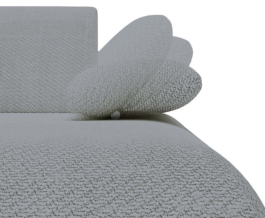 Narożnik z funkcją spania Armone L-kształtny prawostronny szary szenil  - zdjęcie 7