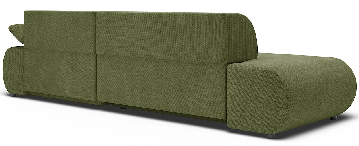 Narożnik z funkcją spania Armone L-kształtny prawostronny oliwkowy szenil  - zdjęcie 9