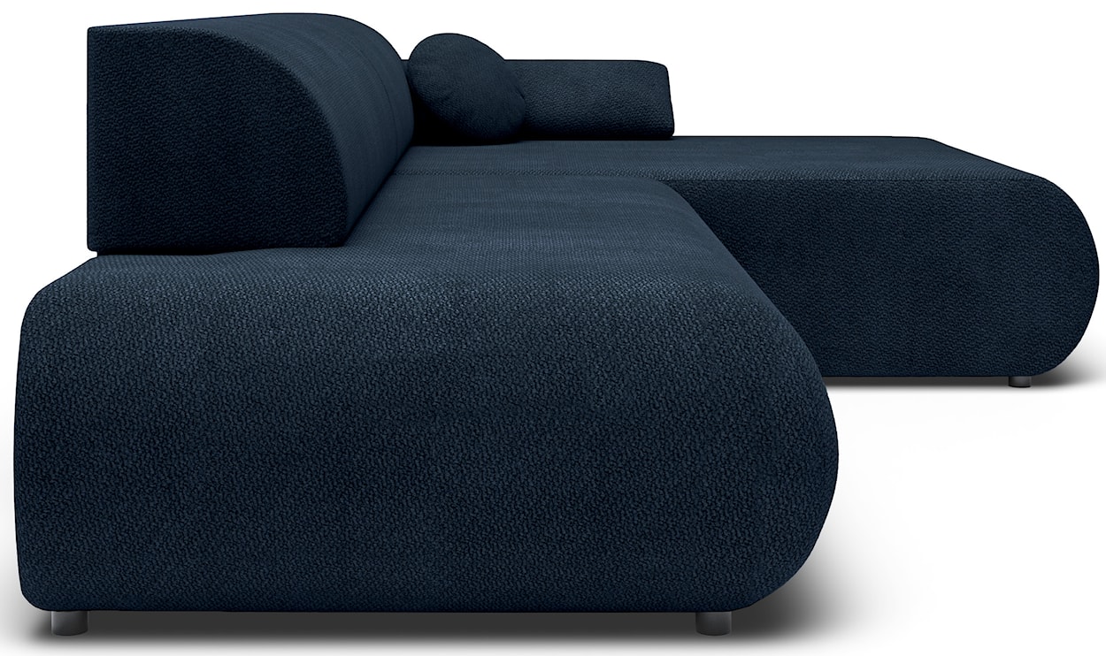 Narożnik z funkcją spania Armone L-kształtny prawostronny granatowy szenil  - zdjęcie 8