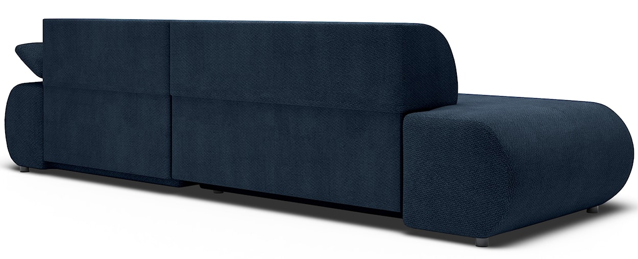 Narożnik z funkcją spania Armone L-kształtny prawostronny granatowy szenil  - zdjęcie 9