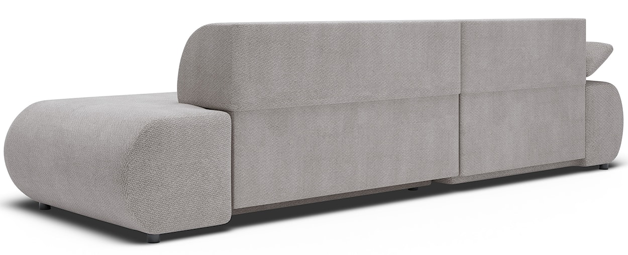 Narożnik z funkcją spania Armone L-kształtny lewostronny jasnoszary szenil  - zdjęcie 9