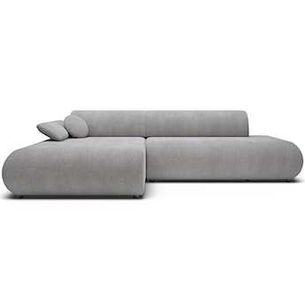 Narożnik z funkcją spania Armone L-kształtny lewostronny szary szenil