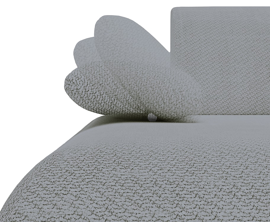 Narożnik z funkcją spania Armone L-kształtny lewostronny szary szenil  - zdjęcie 7