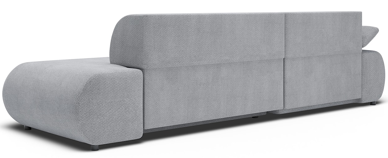 Narożnik z funkcją spania Armone L-kształtny lewostronny szary szenil  - zdjęcie 9