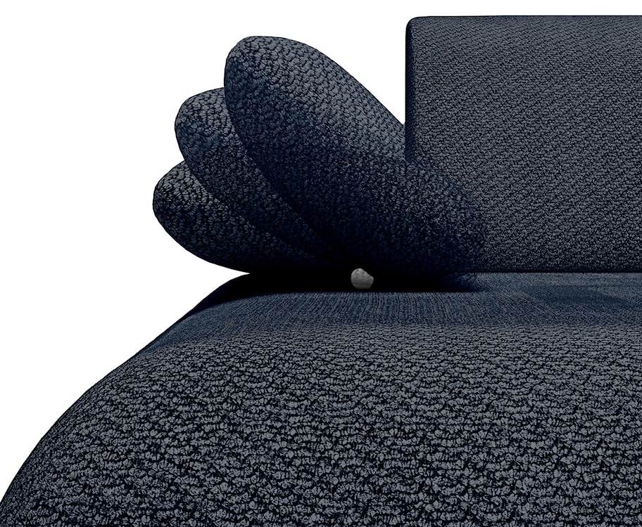 Narożnik z funkcją spania Armone L-kształtny lewostronny granatowy szenil  - zdjęcie 7