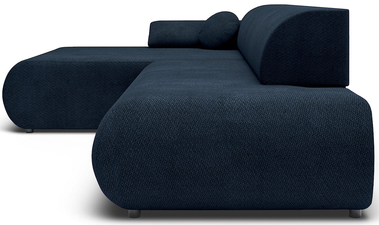 Narożnik z funkcją spania Armone L-kształtny lewostronny granatowy szenil  - zdjęcie 8