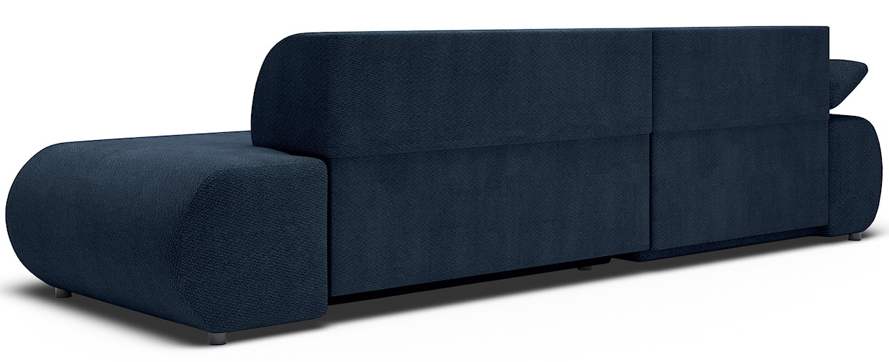 Narożnik z funkcją spania Armone L-kształtny lewostronny granatowy szenil  - zdjęcie 9