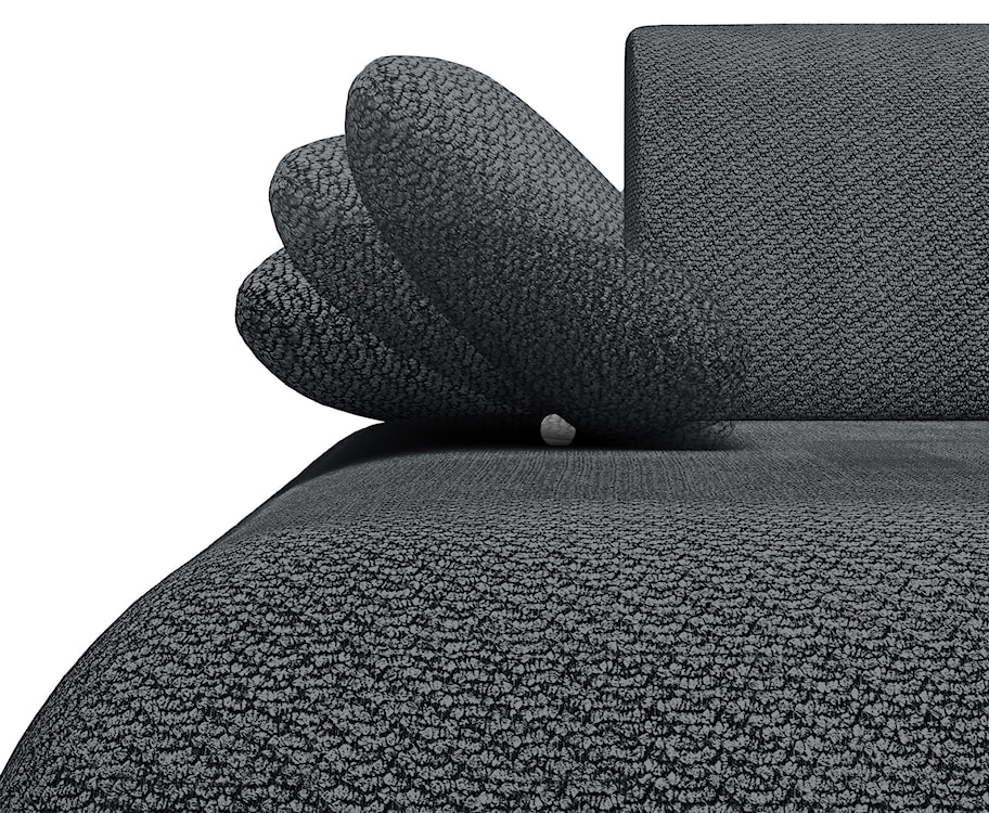 Narożnik z funkcją spania Armone L-kształtny lewostronny grafitowy szenil  - zdjęcie 7