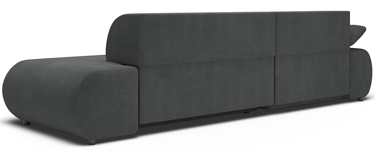 Narożnik z funkcją spania Armone L-kształtny lewostronny grafitowy szenil  - zdjęcie 9