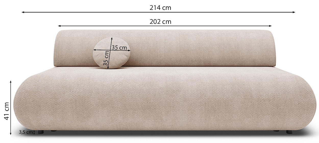 Kanapa rozkładana trzyosobowa Armone oliwkowa szenil  - zdjęcie 9