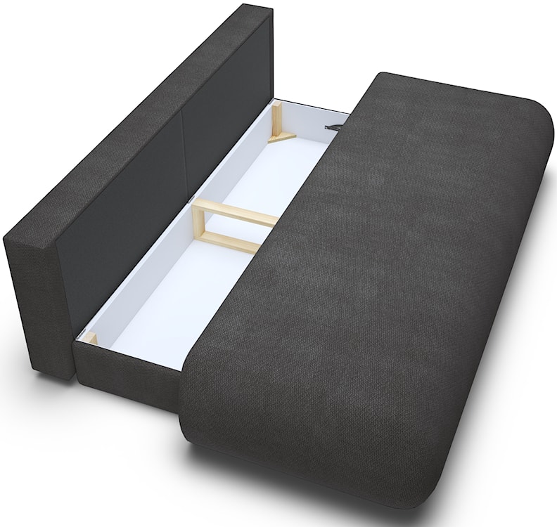 Kanapa rozkładana trzyosobowa Armone grafitowa szenil  - zdjęcie 4