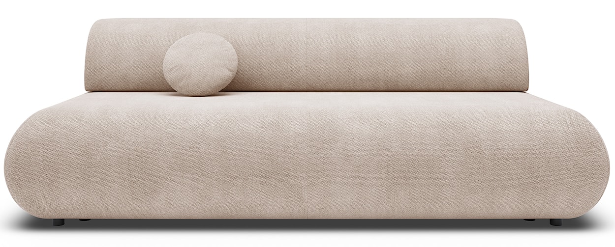 Kanapa rozkładana trzyosobowa Armone jasnobeżowa szenil 